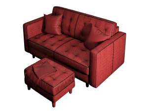 sofa form sofa eiffel pouf trocadero 3D Model