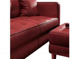 sofa form sofa eiffel pouf trocadero 3D Model
