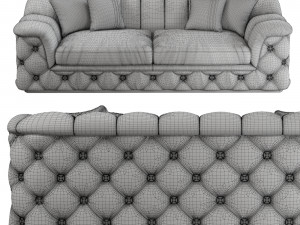 sofa hill gianfranco ferre black leathe 3D 모델