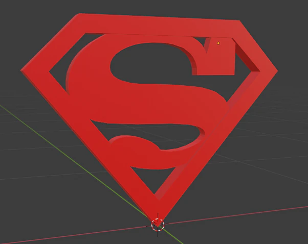 superman logo 3D Model .c4d .max .obj .3ds .fbx .stl .blend 