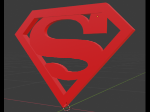 superman logo 3Dモデル