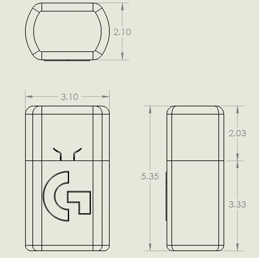 wireless mouse case 3D Print Model .c4d .max .obj .3ds .fbx .stl .blend 