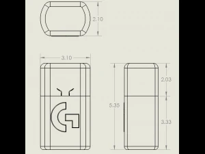чехол для беспроводной мыши 3D Принт Модель