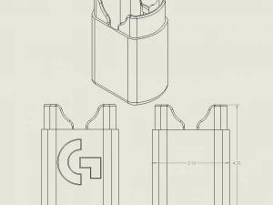 wireless mouse case 3D Print Model