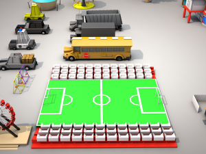 low poly city 3Dモデル