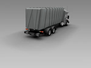 low poly truck vr 3D Model