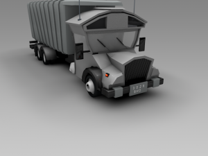 low poly truck vr Modelo 3D