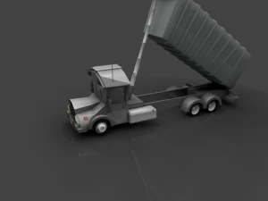 low poly truck vr 3D Model