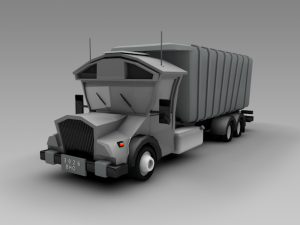 low poly truck vr Modelo 3D