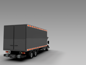 low poly truck rfrigration 3D Model