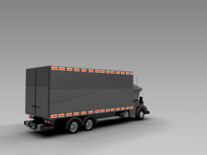 low poly truck rfrigration 3D Model