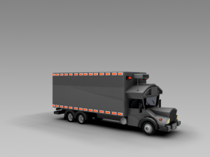 low poly truck rfrigration 3D Model