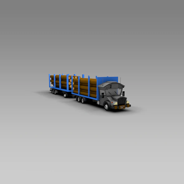 truck low 3D Model .c4d .max .obj .3ds .fbx .stl .blend 