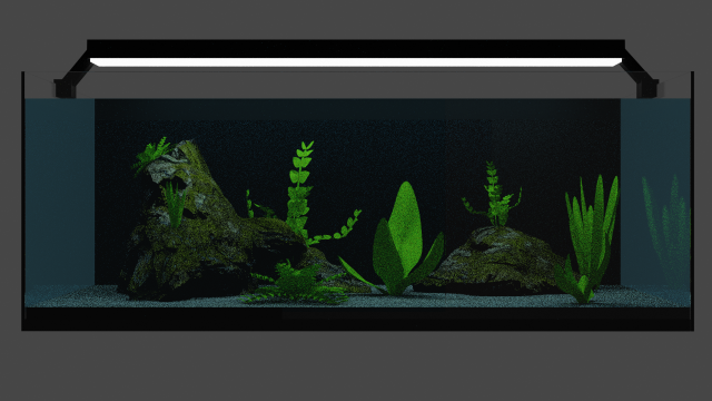 aquarium - pecera - fishbowl 3D Model .c4d .max .obj .3ds .fbx .stl .blend 
