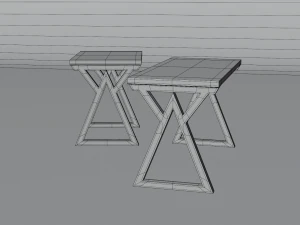 tables triangle 3D Model