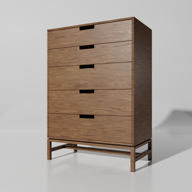 forde tallboy dresser 3D 모델 .c4d .max .obj .3ds .fbx .stl .blend 