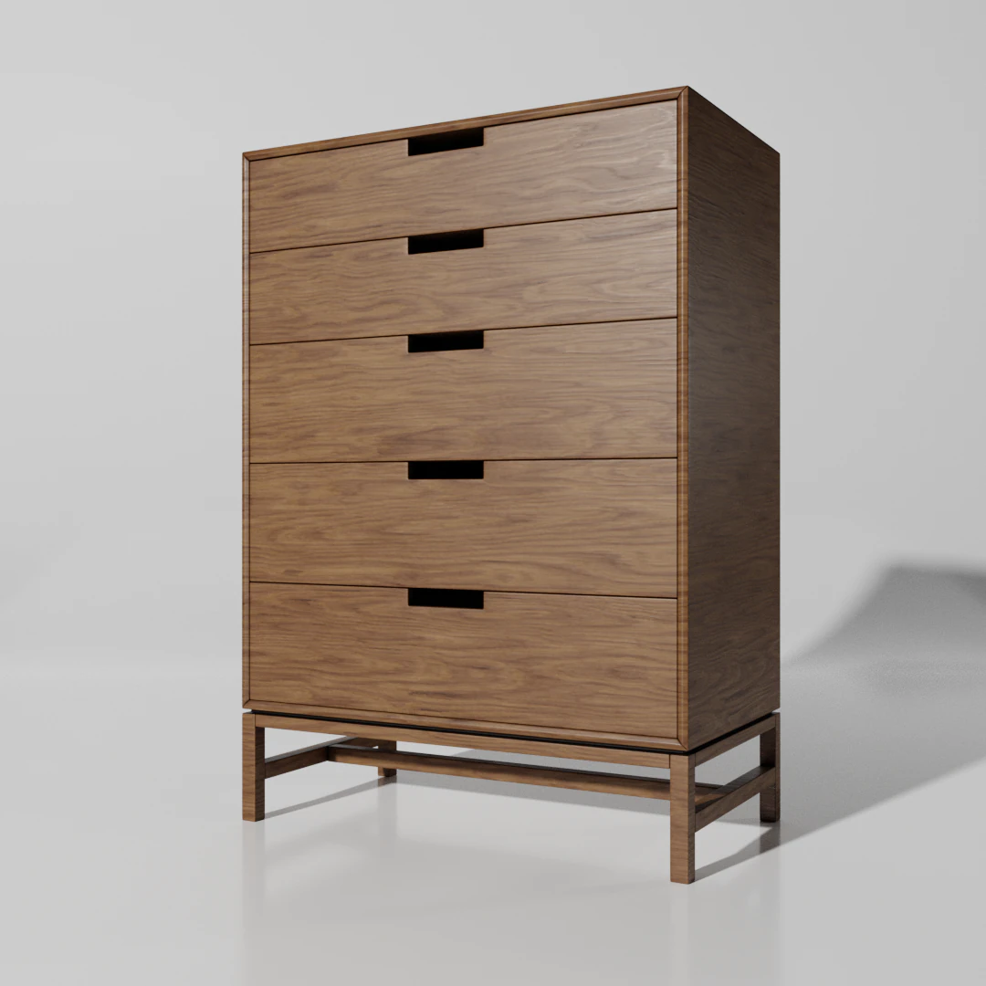 forde tallboy dresser 3D Model .c4d .max .obj .3ds .fbx .stl .blend