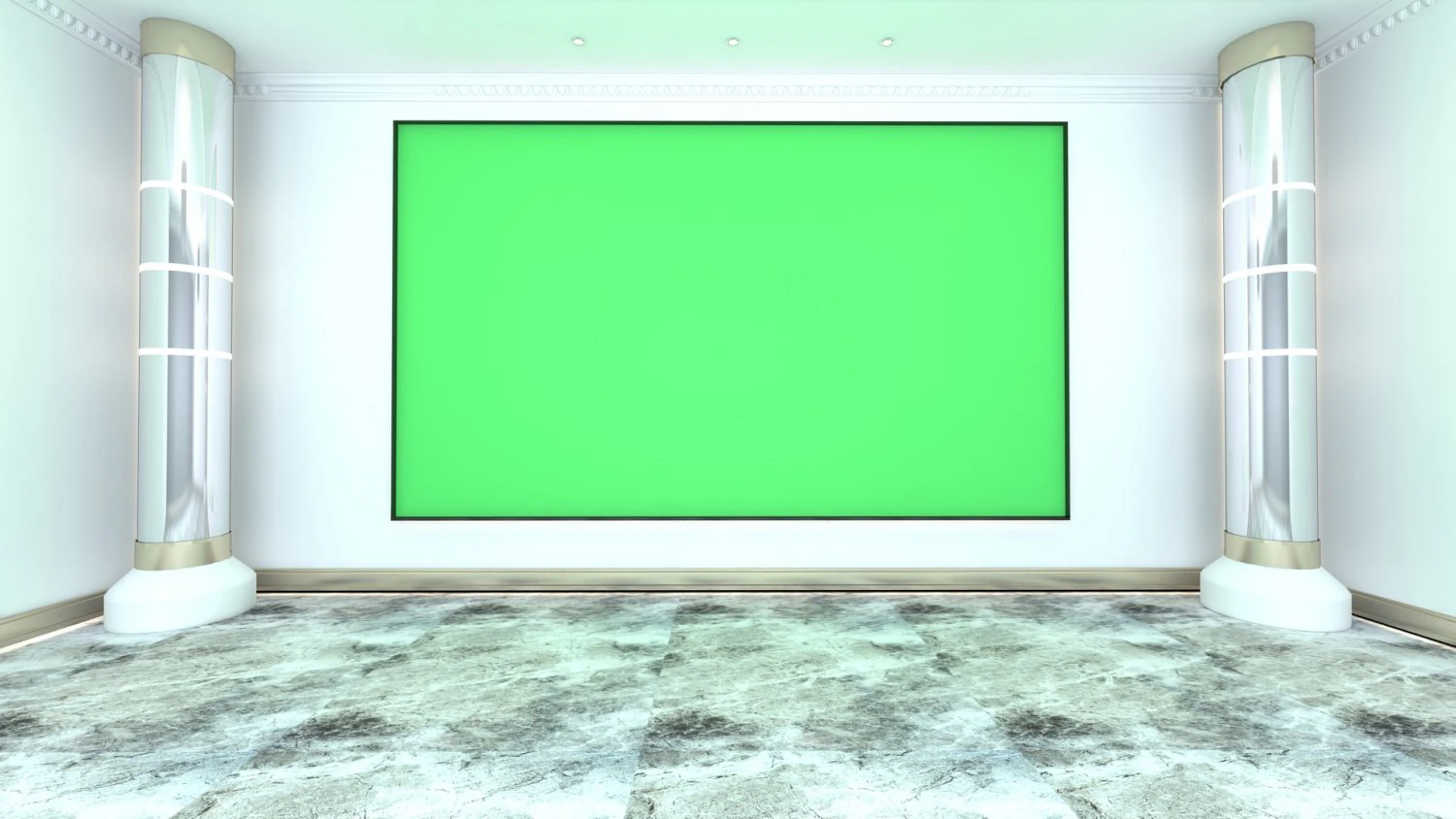 Simple Virtual Set 3D Model .c4d .max .obj .3ds .fbx .stl .blend 