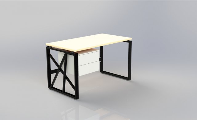 office table in loft style 3D Model .c4d .max .obj .3ds .fbx .stl .blend 