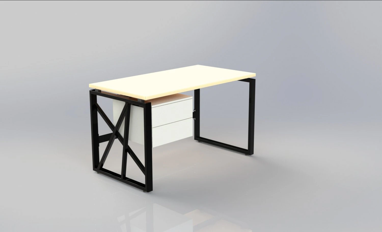 office table in loft style 3D Model .c4d .max .obj .3ds .fbx .stl .blend 