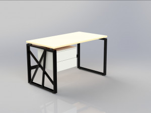 office table in loft style 3D मॉडल