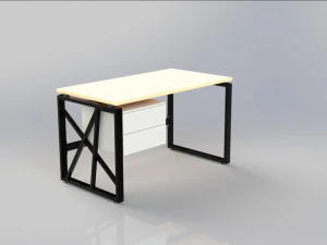 st&oacute;ł biurowy w stylu loftowym Model 3D