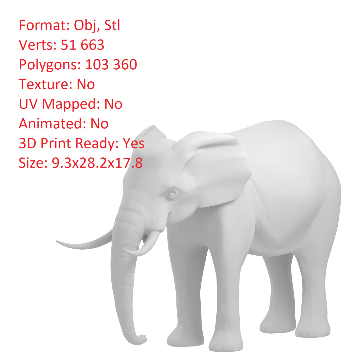 elephant elephant by 3dmasterxd 3D Model .c4d .max .obj .3ds .fbx .stl .blend 