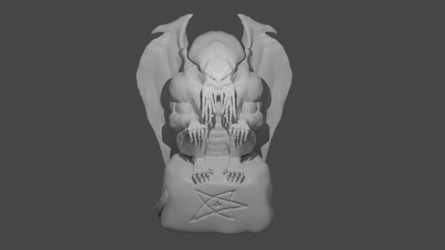 cthulhu 3D 模型 .c4d .max .obj .3ds .fbx .stl .blend 