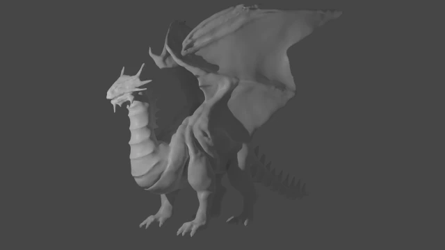 ドラゴン 3Dモデル .c4d .max .obj .3ds .fbx .stl .blend 