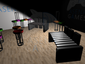 outdoor seating assets by asena games studio 3D Model