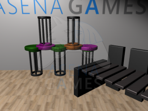 outdoor seating assets by asena games studio 3D Model