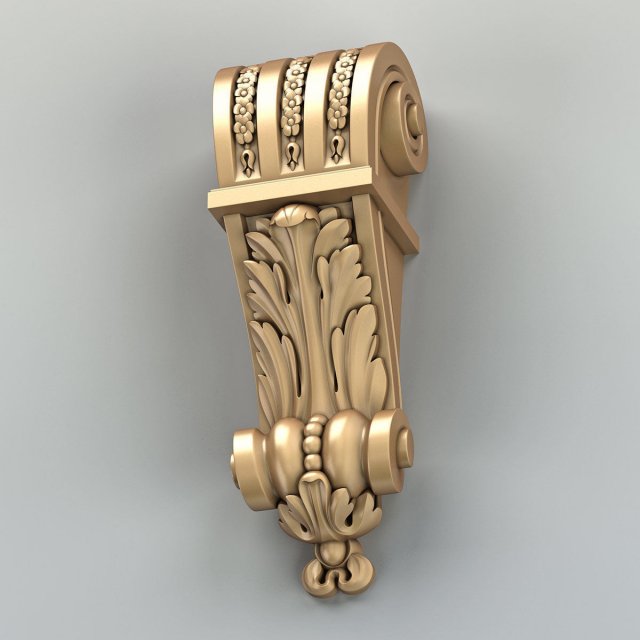 corbel 013 3D Model .c4d .max .obj .3ds .fbx .stl .blend 