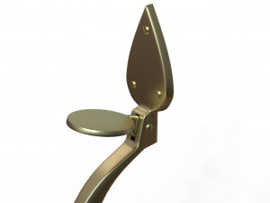 vintage door handle type 2 3D 모델