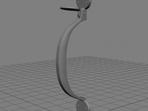 vintage door handle type 2 3D Model