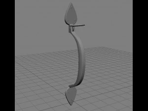 vintage door handle type 2 3D Model