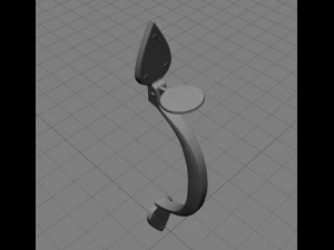 vintage door handle type 2 3D Model