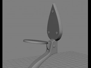 vintage door handle type 2 3D Model
