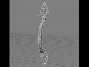 vintage door handle type 2 3D Model