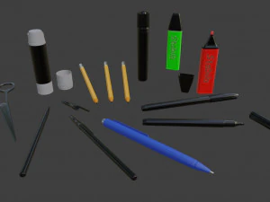 文具パック1 3Dモデル