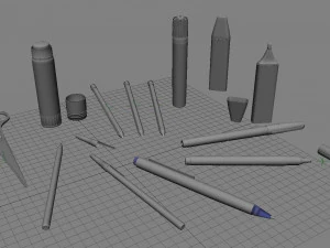 文具パック1 3Dモデル