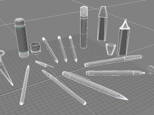 文具パック1 3Dモデル