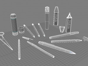 stationery pack 1 Model 3D