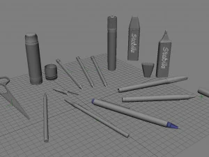 文具パック1 3Dモデル