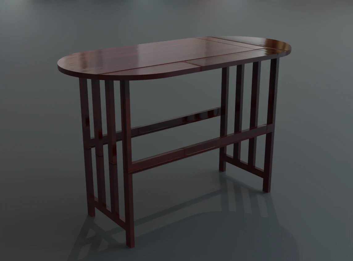 drop leaf table 3D Model .c4d .max .obj .3ds .fbx .stl .blend 