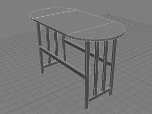 drop leaf table Modèle 3D