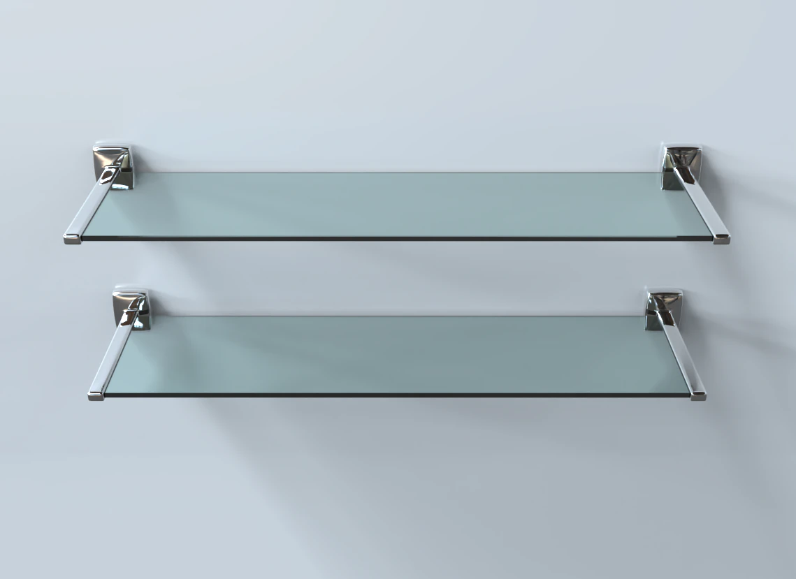 glass shelf 3D Model .c4d .max .obj .3ds .fbx .stl .blend 