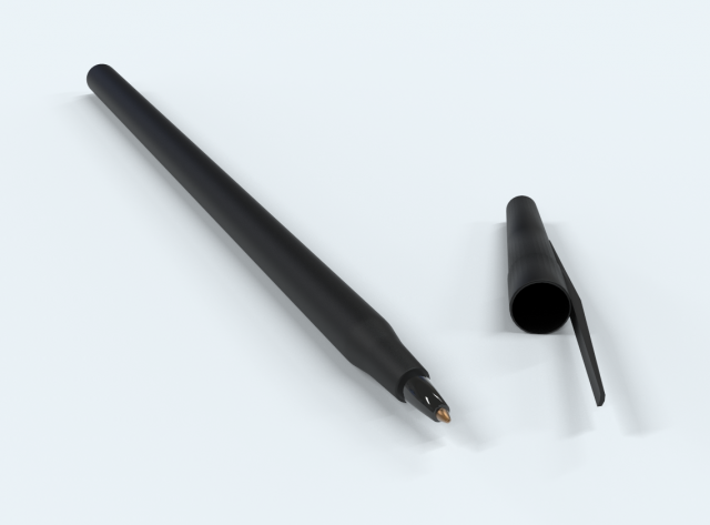black ballpoint pen Modello 3D .c4d .max .obj .3ds .fbx .stl .blend 