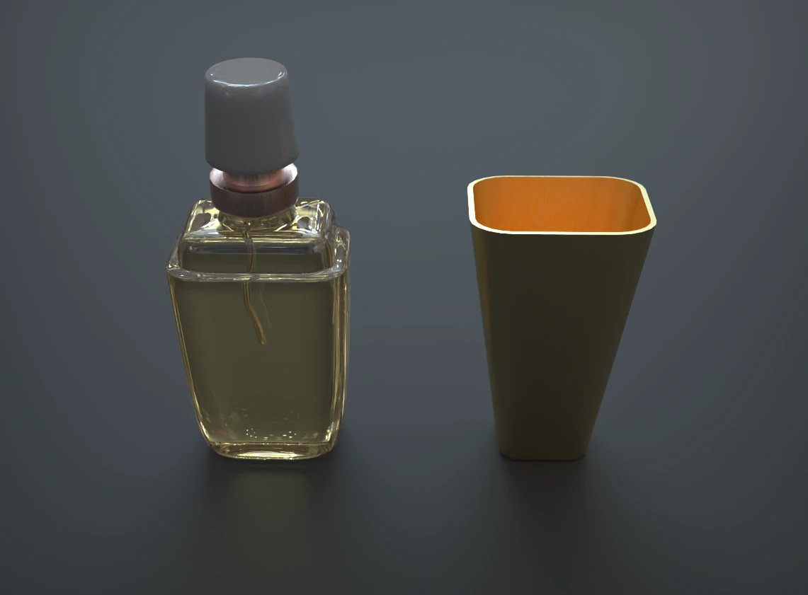 small perfume bottle 3D Model .c4d .max .obj .3ds .fbx .stl .blend 