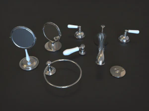 paket krom kamar mandi Model 3D