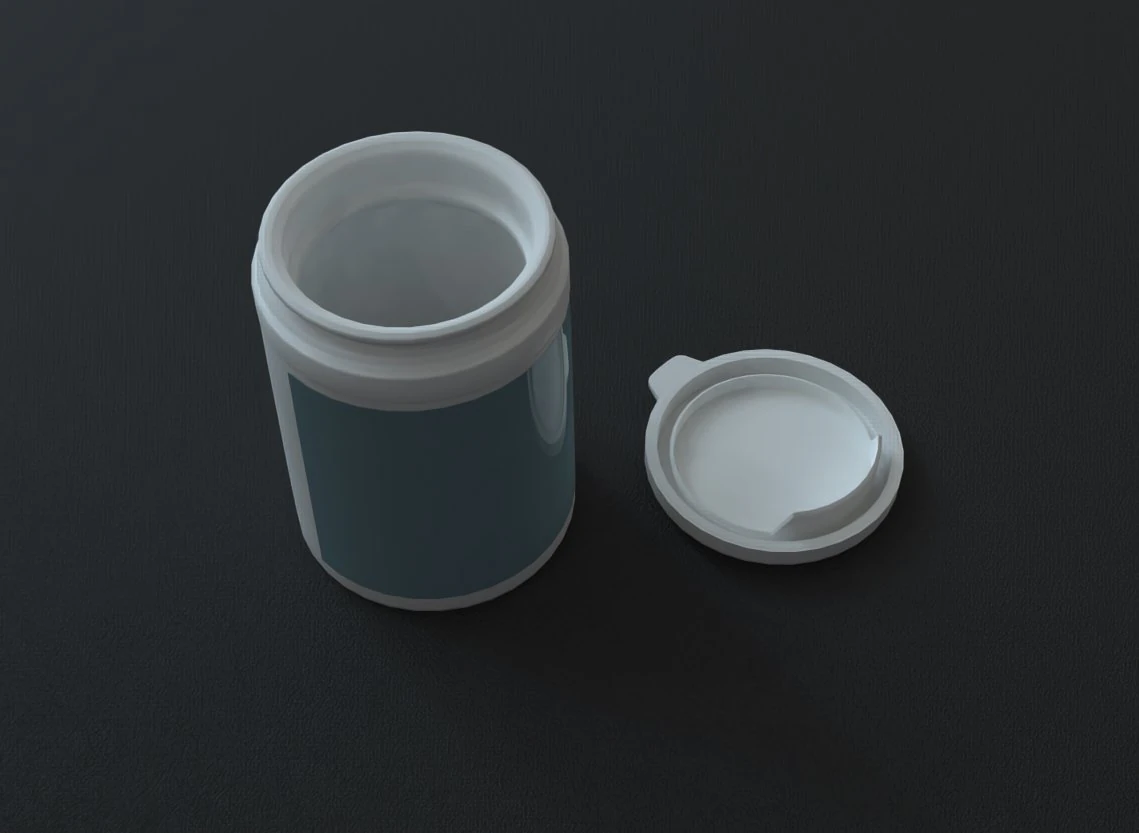vitamin container 3D Model .c4d .max .obj .3ds .fbx .stl .blend 